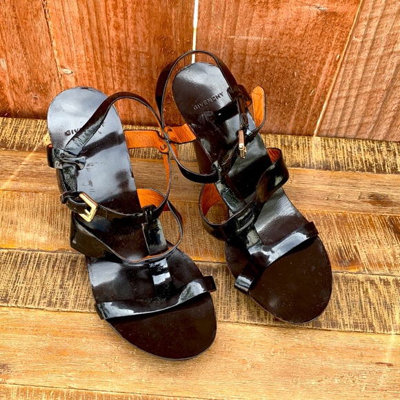 Givenchy black strappy platform sandals women’s size 38 - Picture 2 of 8